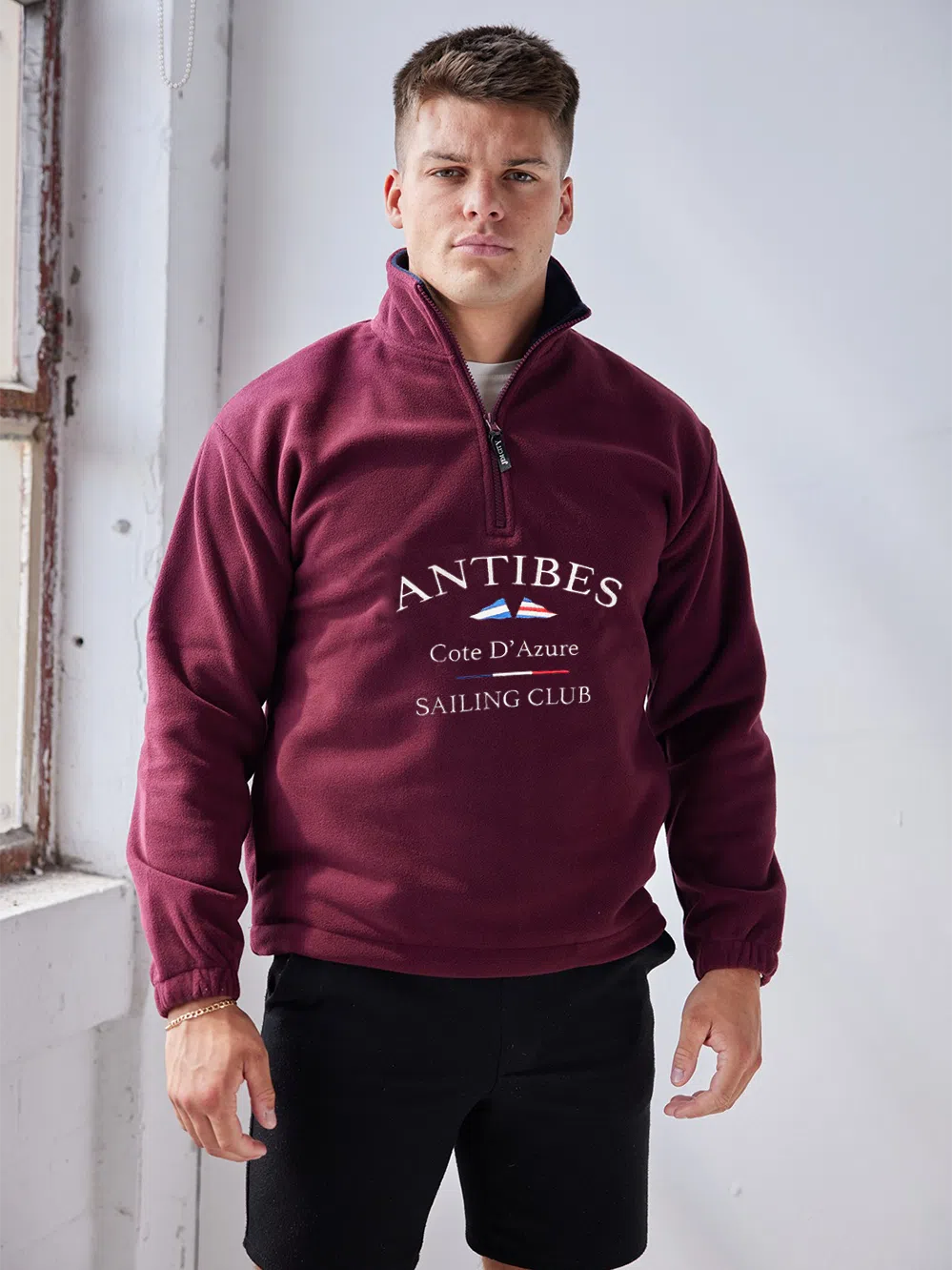 Antibes Fleece Burgundy Jacket