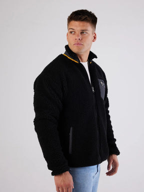 Sherpa Full Zip Fleece Black Jacket