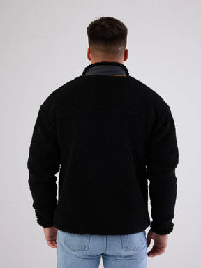 Sherpa Full Zip Fleece Black Jacket