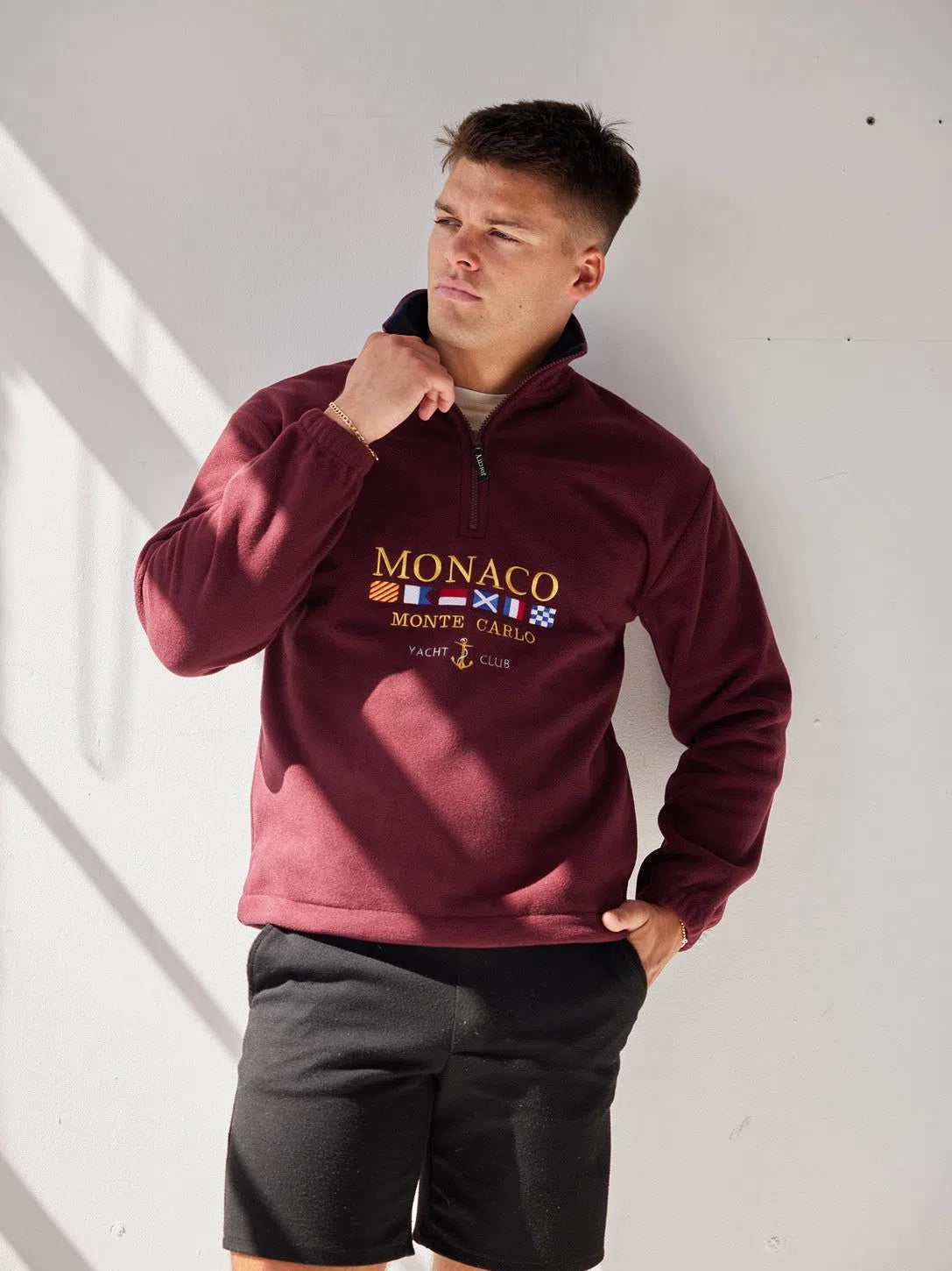 Monaco Vintage Fleece Burgundy Jacket