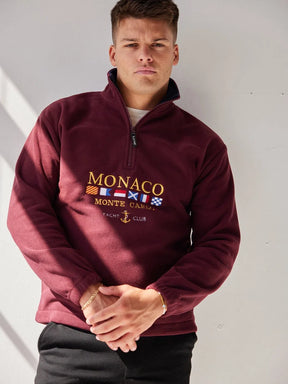 Monaco Vintage Fleece Burgundy Jacket