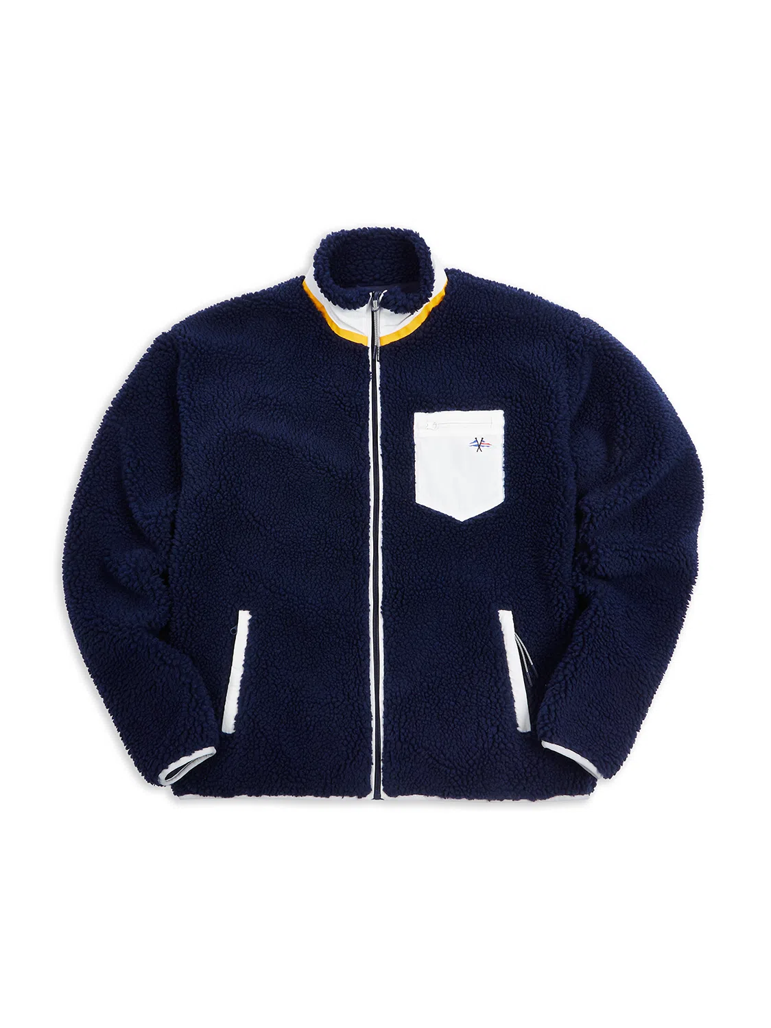 Sherpa Full Zip Fleece Dark Navy Jacket