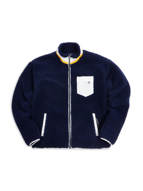 Sherpa Full Zip Fleece Dark Navy Jacket