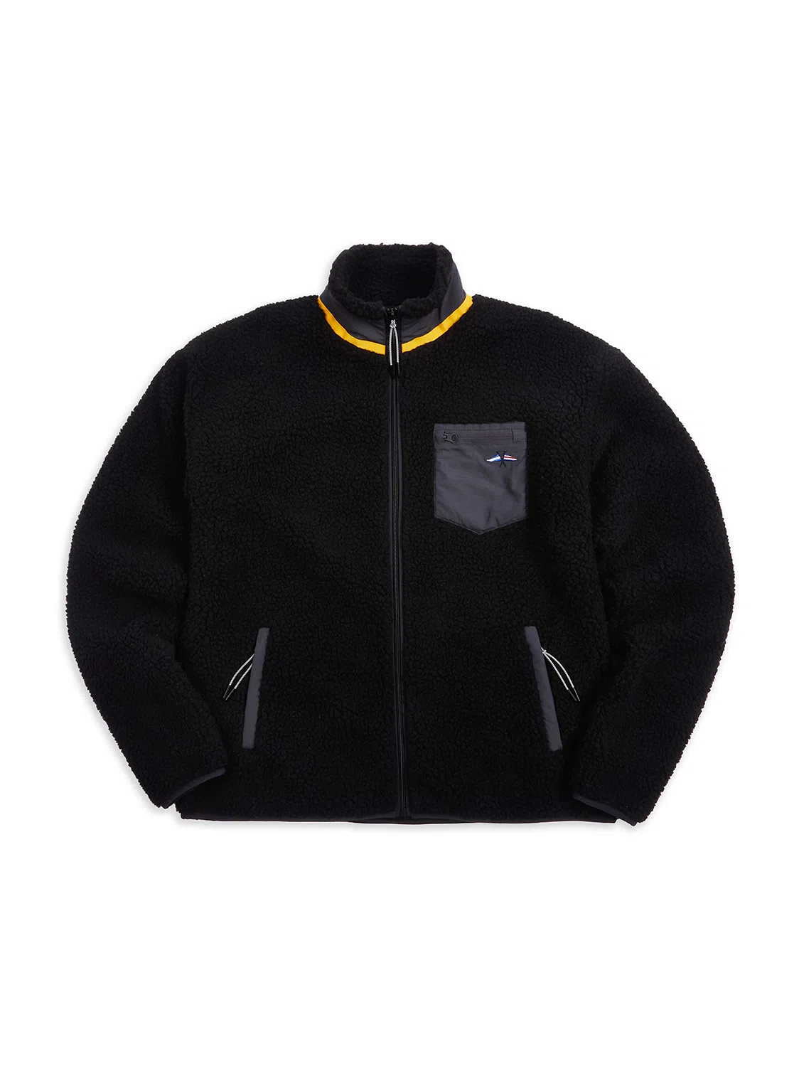 Sherpa Full Zip Fleece Black Jacket