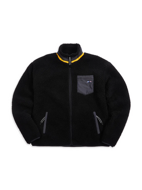 Sherpa Full Zip Fleece Black Jacket